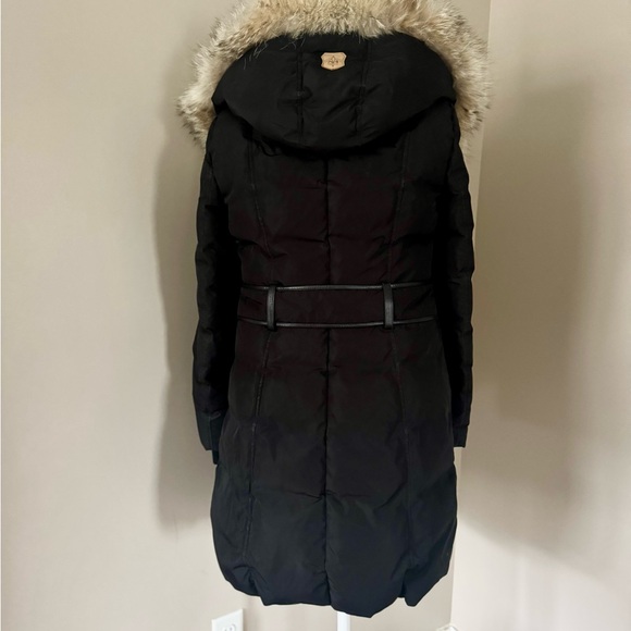 Mackage Black Puffer Coat with Fur Trim - Picture 2 of 9